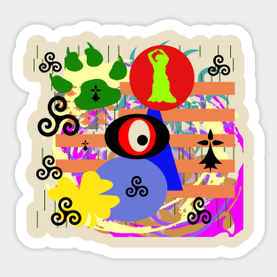 crazy colour Sticker